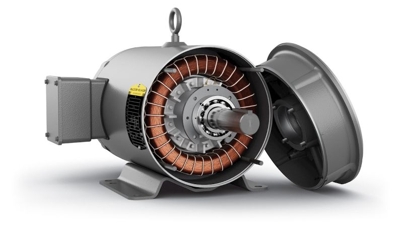 The ABB Baldor-Reliance V*S Master RS features a rolled-steel frame housing and Class H insulation