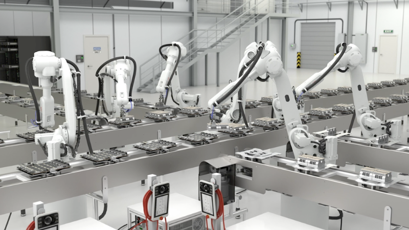 The IRB 1700 and IRB 1700ID target arc welding, sanding, deburring, material handling, machine tending, and AI server rack assembly
