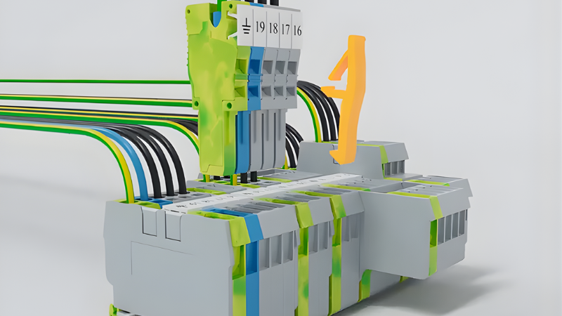The pluggable terminal blocks are available as single, stackable blocks, or as pre-stacked blocks (up to 15 poles)