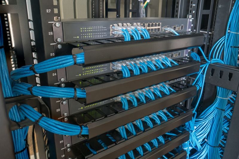Network switches being used in an industrial setting