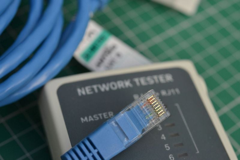 An RJ45 connection for standard Ethernet communications