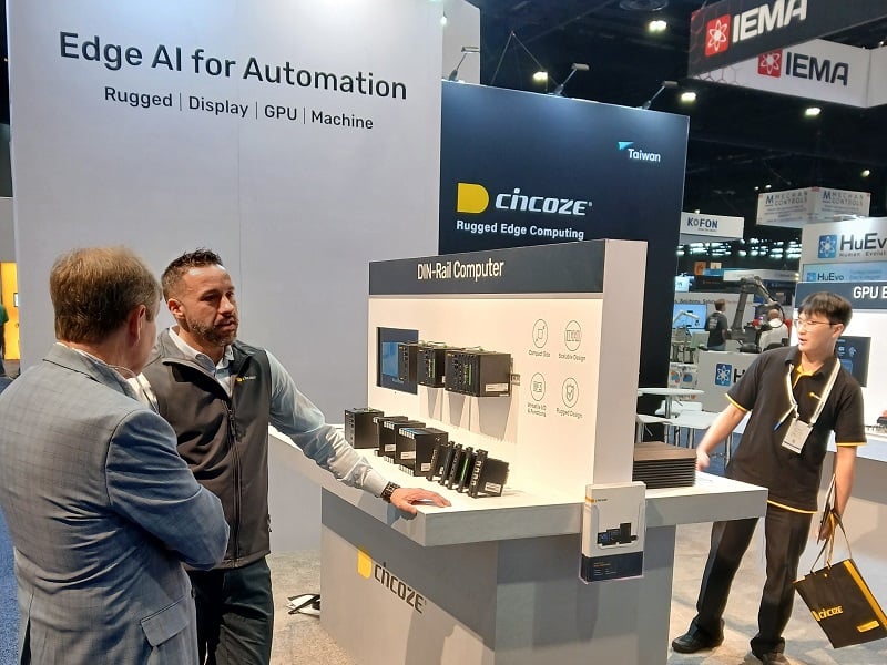 The Control.com team met with Cincoze to learn about AI-enabled edge computing for automation. Image used courtesy of Control.