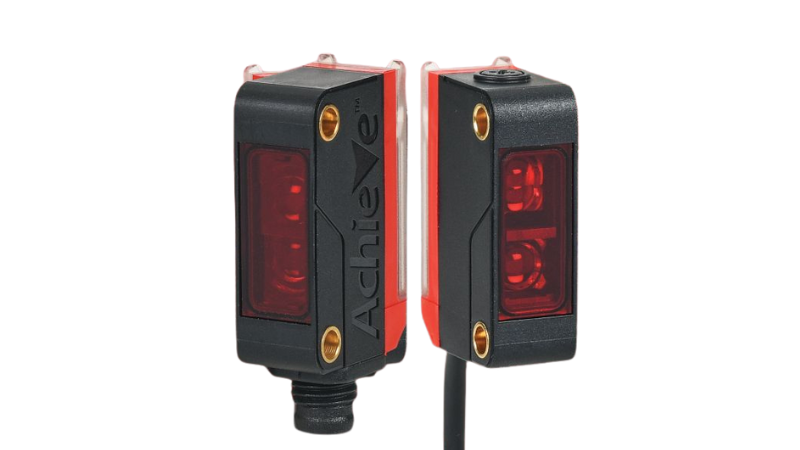 AutomationDirect's AchieVe FBM photoelectric sensor series offers sensing distances up to 10 m
