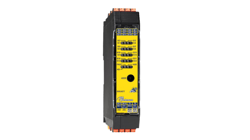 Bihl+Wiedemann’s ASi-5 safety I/O module, the BWU4277
