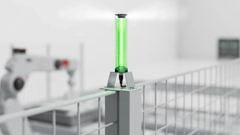 Balluff’s SmartLight Black Line signal towers provide clear, bright machine status indication