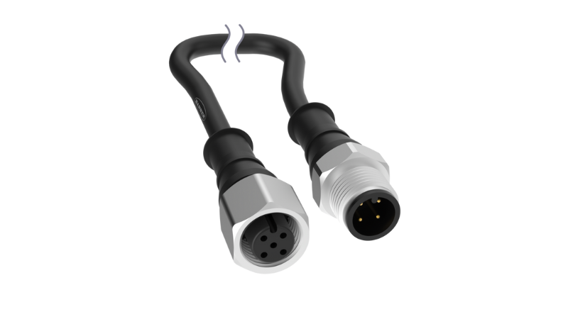 Banner’s new M12 double-ended cordset with stainless steel coupling nuts