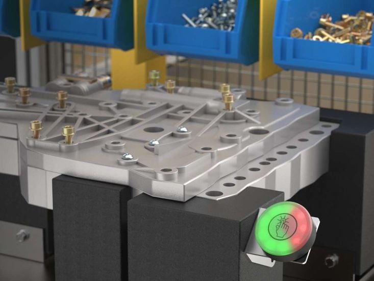 Banner Engineering’s K50 programmable touch buttons can be operated via touch technology