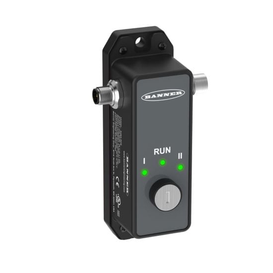 The S4B remote fixed blanking configuration tool features a key switch and three LEDs that indicate status