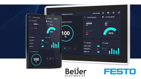 Moving forward, Festo control systems will now feature WebIQ from Beijer Electronics.