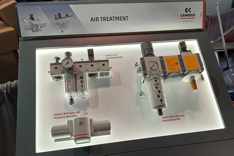 Camozzi’s range of pneumatic system treatment devices.
