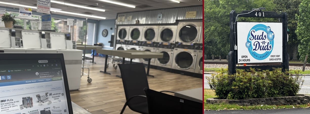 Figure 1. Commercial coin laundries depend on clean, consistent water pressure to maintain continuous operations.