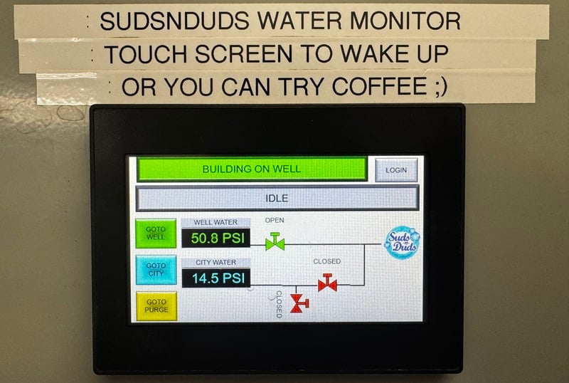 Figure 3. An AutomationDirect HMI provides user-friendly local indication and control visualization.