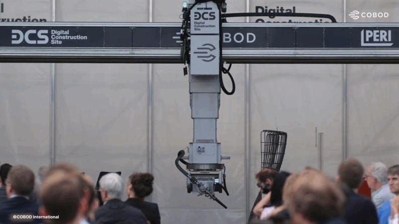 COBOD’s BOD2 3D gantry printer can print and spray concrete