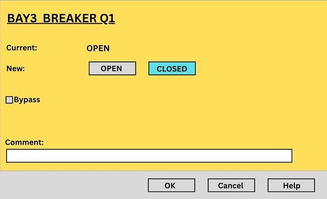  Figure 1. Example of an Open/Close dialog box.