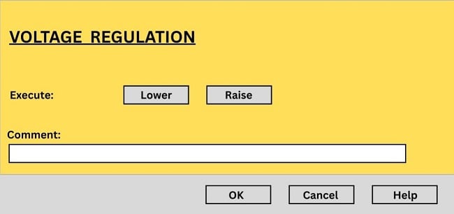  Figure 2. Example of a gate Rasie/Lower dialog box.