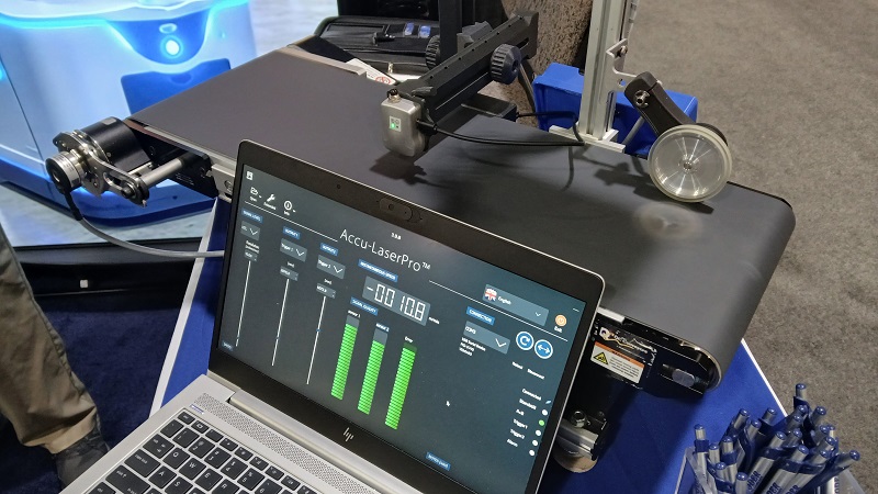 Tracking a conveyor with contact and non-contact (laser) technology.