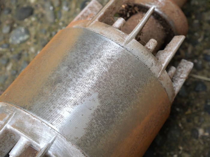  Figure 1. The rotor of a motor. This rotor, although long out of service and rusty, is created with iron in order to respond to the magnetizing of the motor coils.