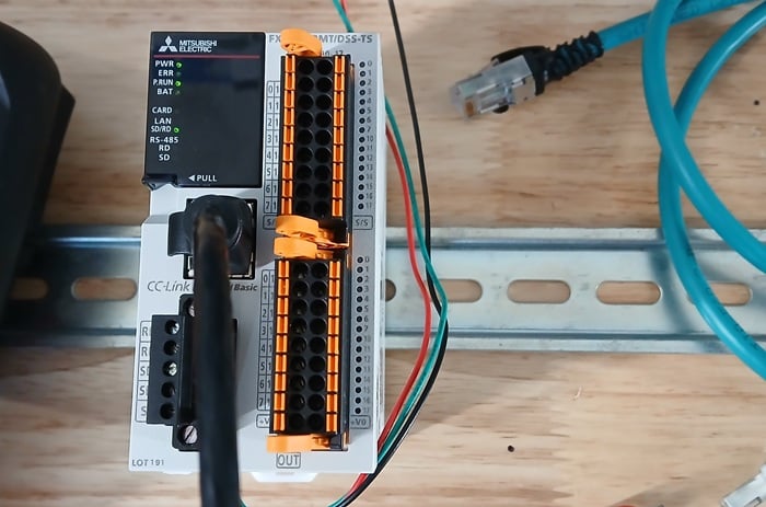 Figure 1. The Mitsubishi FX5UC PLC with built-in I/O.