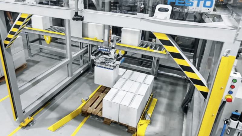 Festo’s FPaKit is an all-in-one, out-of-the-box gantry palletizing solution