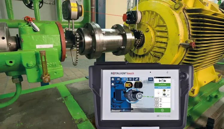 Fluke’s alignment heads using a laser for precise shaft alignment