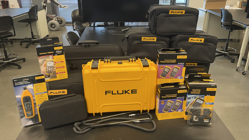 Example set of instrumentation and tools provided by Fluke