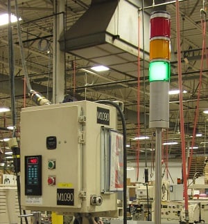  Figure 1. The stacklight notifies operators of machine status.