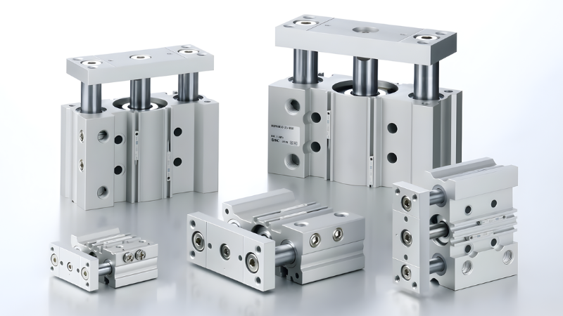 SMC adds new bore sizes and features to its MGPK series compact guide cylinders