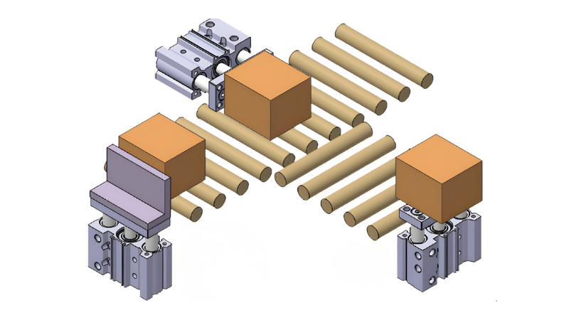 SMC’s MGPK compact guided cylinder is ideal for lifting, stopping, or pushing applications