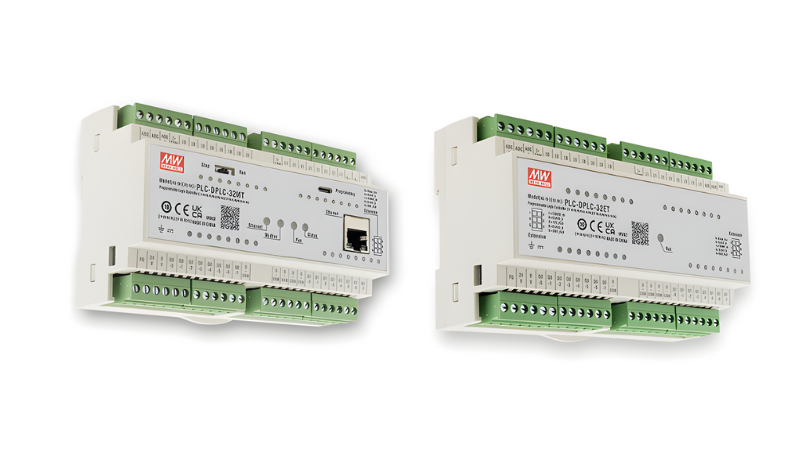 Mean Well’s new PLC series, the PLC-DPLC-32MT (left) and the PLC-DPLC-32ET (right)