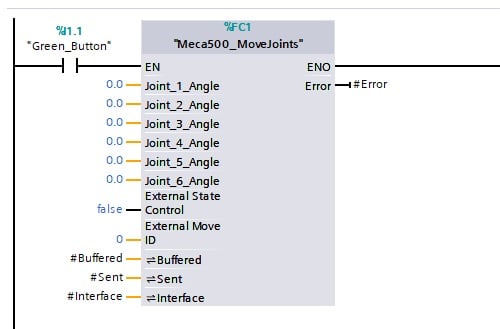 Figure 13. First motion instruction.