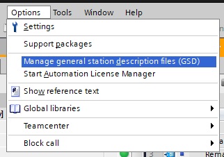 Figure 4. Installing a GSDML file.