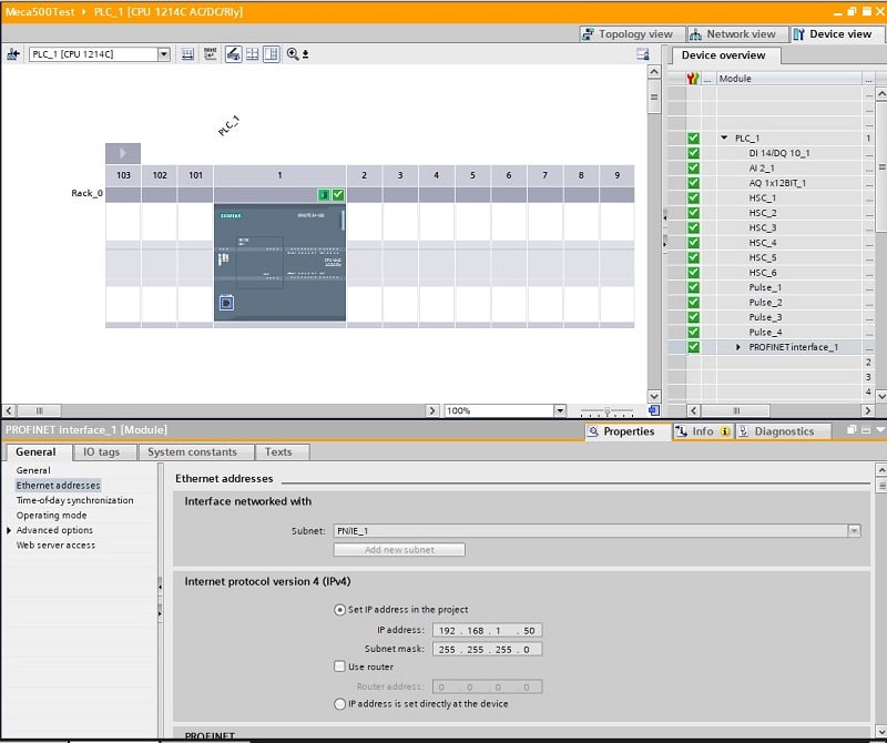 Figure 7. Editing device IP addresses.