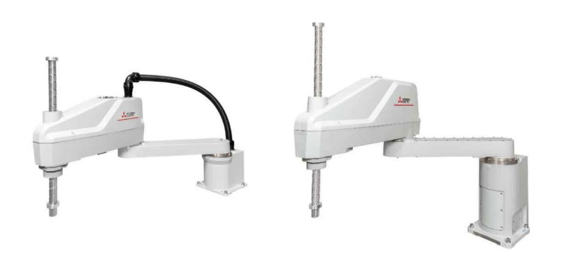 Mitsubishi Electric’s RH-10CRH8030-D (left) and the RH-20CRH10042-D SCARA robots