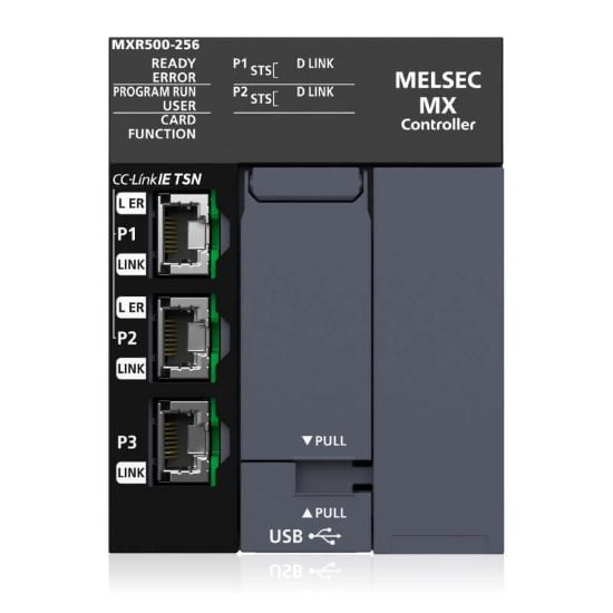 The MELSEC MX-R controller supports up to 256 axes