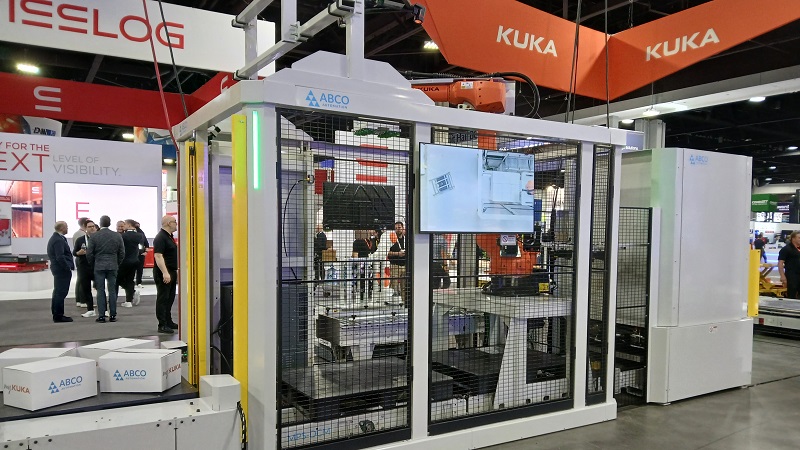 A palletizing cell with mobile robots underscores the importance of
fleet management software and full manufacturer support.