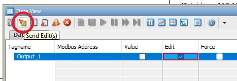 Figure 6. Sending a TRUE value to a digital output.