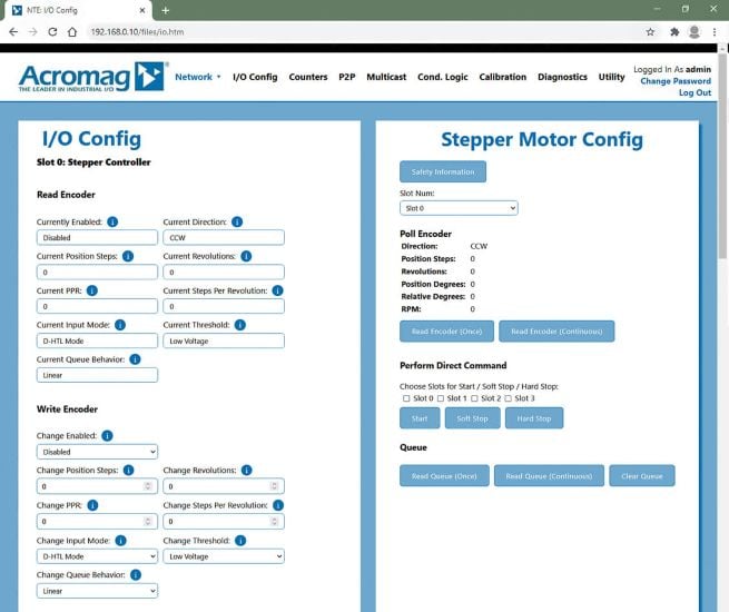 Users can configure the NT2710 module over a web browser