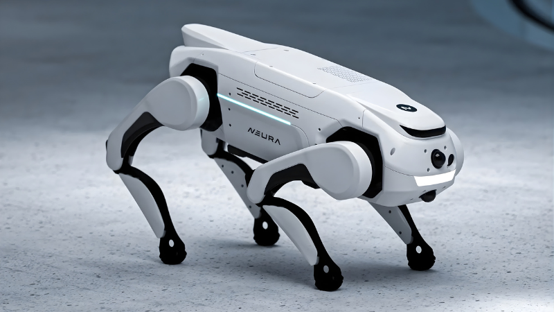 The NEURA Quadruped robot, ready to walk or climb over uneven surfaces