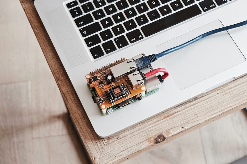 Figure 1. A Raspberry Pi being used in a home automation project similar to the one described in this article.