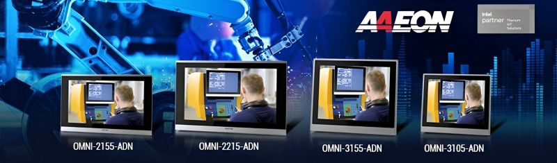 The OMNI-ADN series is available in four different screen sizes ranging from 10.4 inches to 21.5 inches