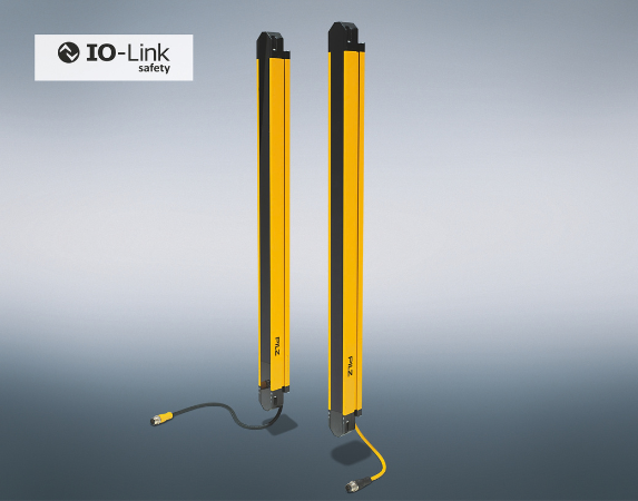 The PSENopt II Advanced light curtain features beam-level data via IO-Link Safety