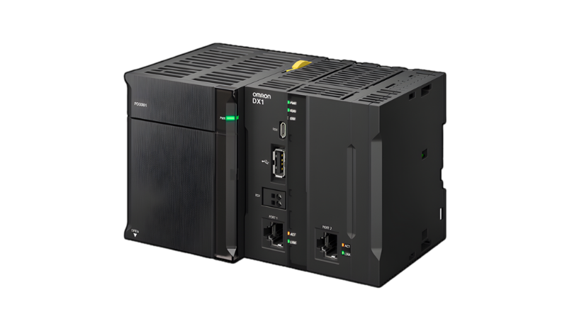 Omron’s DX100 Data Flow Edge device connects to PLCs, sensors, and other types of automation equipment