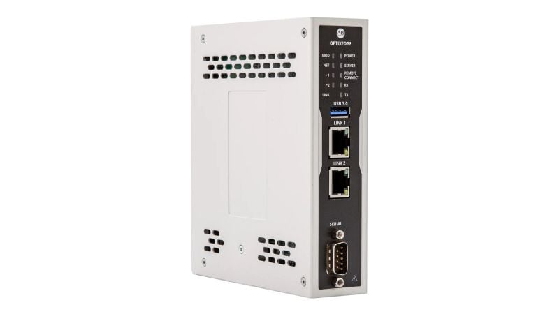 Rockwell Automation’s OptixEdge edge gateway processes data in real
time at its source.