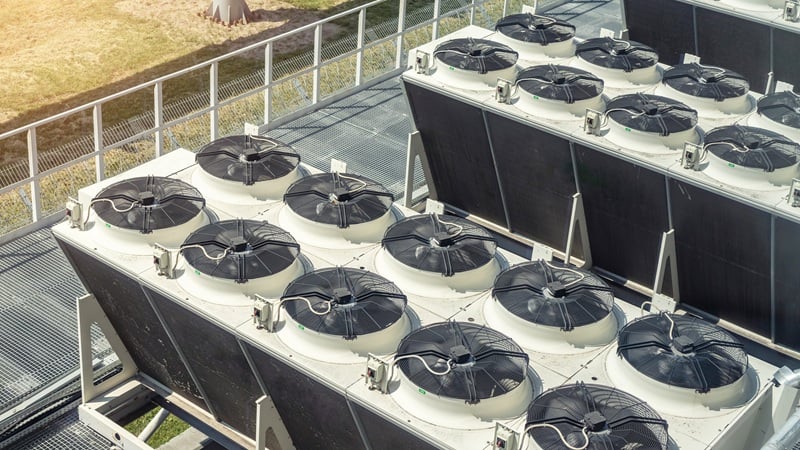  Figure 2. Large rooftop cooling fan network.