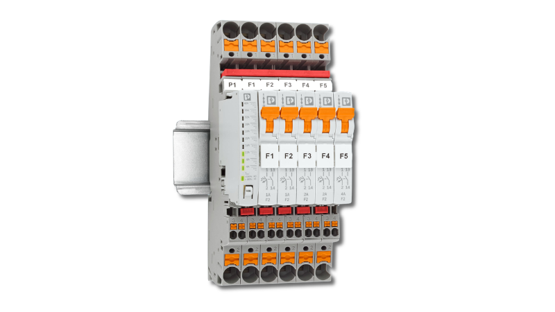 Phoenix Contact’s PTCB TM pluggable thermal-magnetic circuit breakers are just 8 mm wide