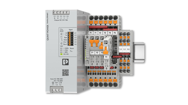 The PTCB TM paired with Phoenix Contact’s QUINT POWER power supply