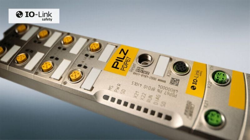 Pilz’s new IO-Link safety master PDP67 includes four IO-Link safety ports and four configurable safe digital input or output ports