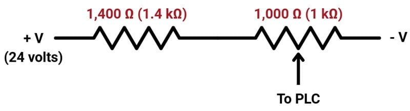 Figure 3. A series circuit for 0-10 volts.