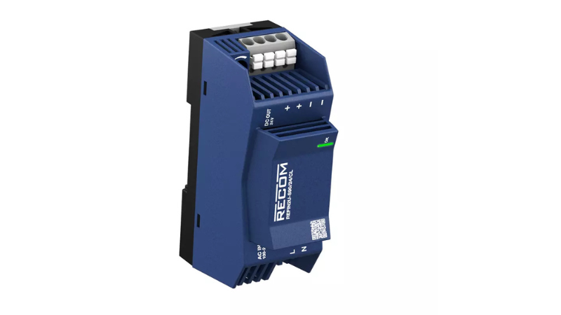 The new 90 W power supply is now the flagship model of Recom’s REFIN series, which also includes 18 W, 30 W, and 60 W model