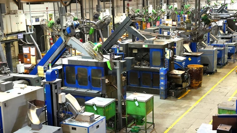 Figure 3. An industrial automotive factory with automated equipment.
